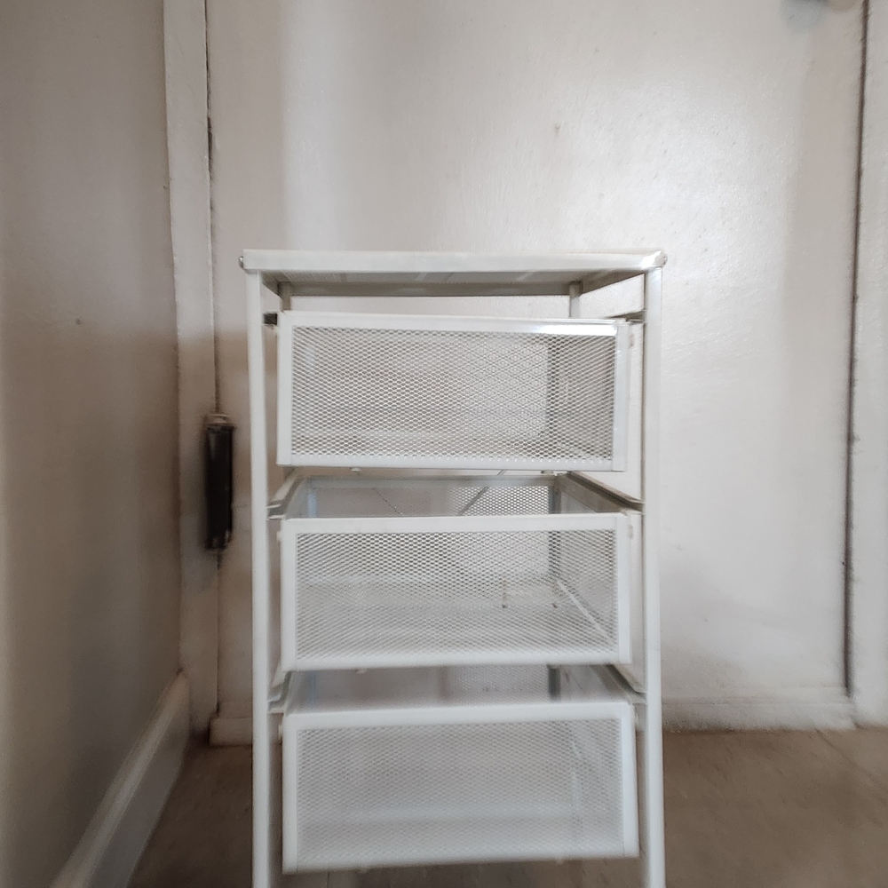 IKEA White Mesh 3-Drawer Organizer